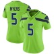 Jason Myers Women's Green Limited Color Rush Neon Jersey