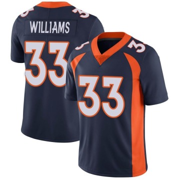 Javonte Williams Youth Navy Limited Vapor Untouchable Jersey