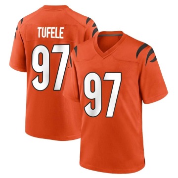 Jay Tufele Men's Orange Game Jersey