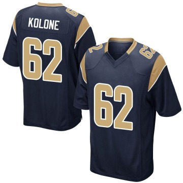 Jeremiah Kolone Youth Navy Game Team Color Jersey