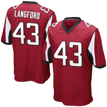 Jeremy Langford Youth Red Game Team Color Jersey