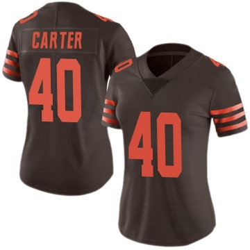 Jermaine Carter Women's Brown Limited Color Rush Jersey