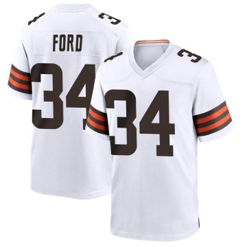 Jerome Ford Men's White Game Jersey