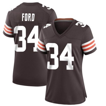 Jerome Ford Women's Brown Game Team Color Jersey