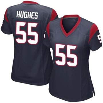 Jerry Hughes Women's Navy Blue Game Team Color Jersey