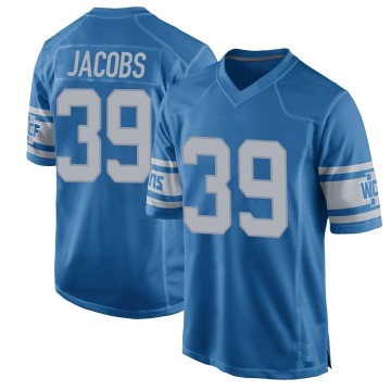 Jerry Jacobs Men's Blue Game Throwback Vapor Untouchable Jersey