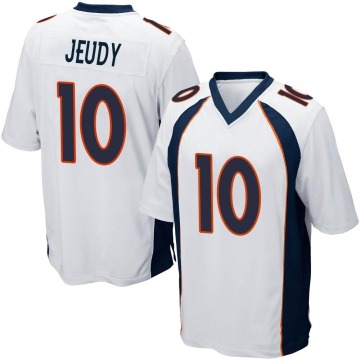 Jerry Jeudy Men's White Game Jersey