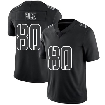 Jerry Rice Men's Black Impact Limited Jersey