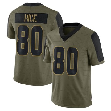 Jerry Rice Men's Olive Limited 2021 Salute To Service Jersey