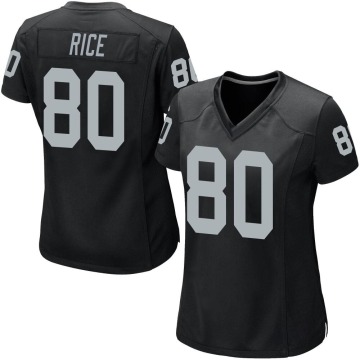 Jerry Rice Women's Black Game Team Color Jersey