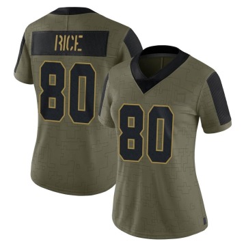Jerry Rice Women's Olive Limited 2021 Salute To Service Jersey