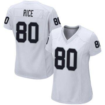 Jerry Rice Women's White Game Jersey