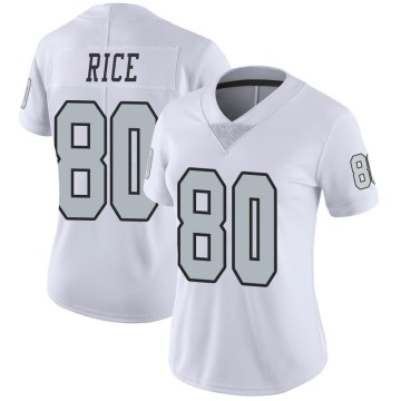 Jerry Rice Women's White Limited Color Rush Jersey