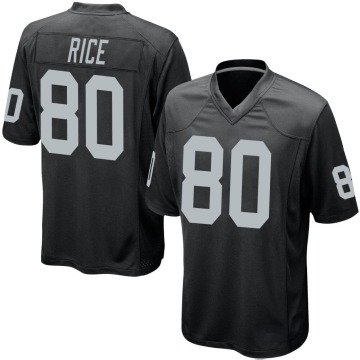 Jerry Rice Youth Black Game Team Color Jersey