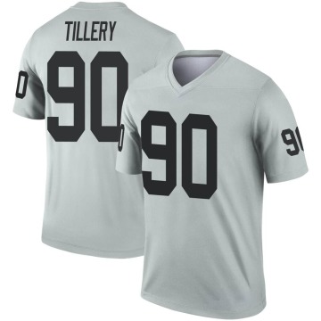 Jerry Tillery Youth Legend Inverted Silver Jersey