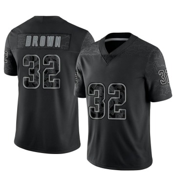 Jim Brown Men's Black Limited Reflective Jersey