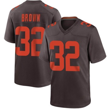Jim Brown Men's Brown Game Alternate Jersey