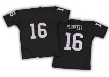 Jim Plunkett Men's Black Authentic Throwback Jersey
