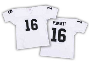 Jim Plunkett Men's White Authentic Throwback Jersey