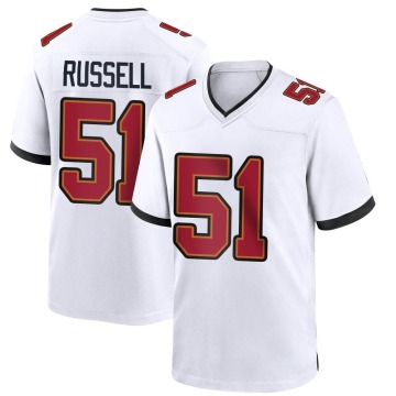 J.J. Russell Men's White Game Jersey