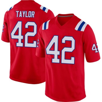 J.J. Taylor Youth Red Game Alternate Jersey