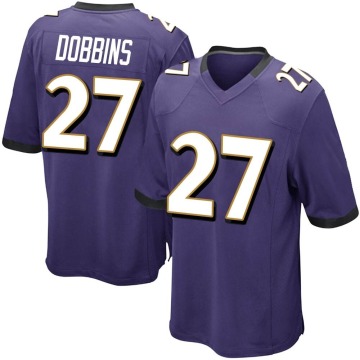 J.K. Dobbins Men's Purple Game Team Color Jersey