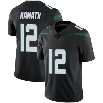 Joe Namath Men's Black Limited Stealth Vapor Jersey