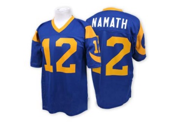 Joe Namath Men's Blue Authentic Throwback Jersey