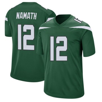 Joe Namath Men's Green Game Gotham Jersey