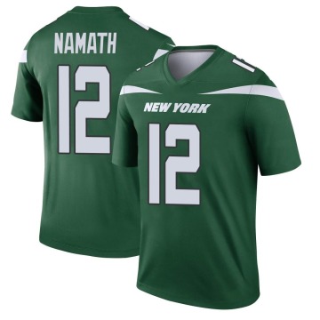 Joe Namath Men's Green Legend Gotham Player Jersey