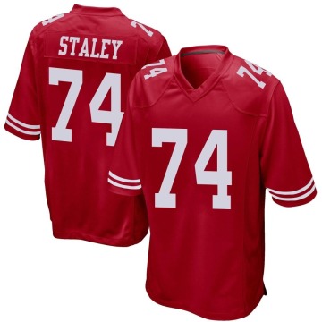 Joe Staley Men's Red Game Team Color Jersey