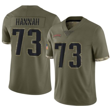 John Hannah Youth Olive Limited 2022 Salute To Service Jersey