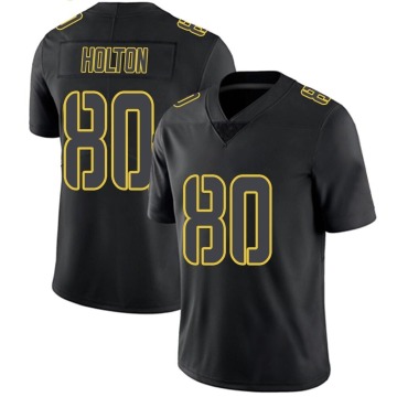 Johnny Holton Men's Black Impact Limited Jersey