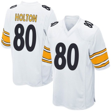 Johnny Holton Men's White Game Jersey