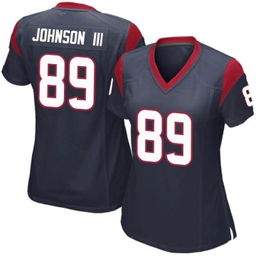 Johnny Johnson III Women's Navy Blue Game Team Color Jersey