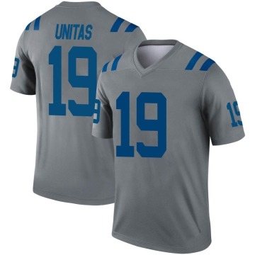 Johnny Unitas Youth Gray Legend Inverted Jersey