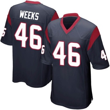 Jon Weeks Youth Navy Blue Game Team Color Jersey