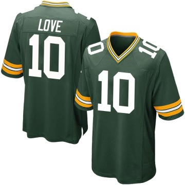 Jordan Love Youth Green Game Team Color Jersey