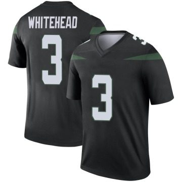 Jordan Whitehead Youth White Legend Stealth Black Color Rush Jersey