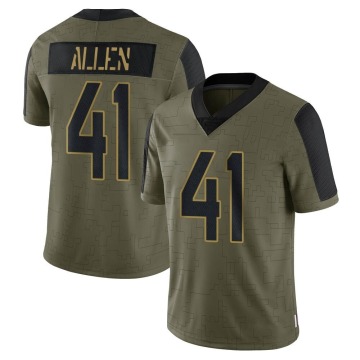 Josh Allen Men's Olive Limited 2021 Salute To Service Jersey