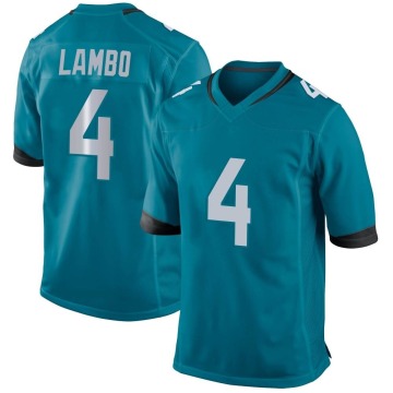 Josh Lambo Youth Teal Game Team Color Jersey