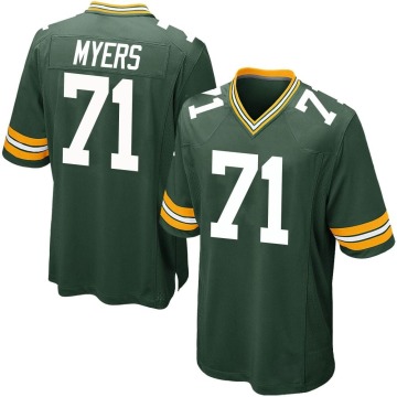 Josh Myers Youth Green Game Team Color Jersey