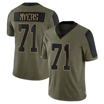 Josh Myers Youth Olive Limited 2021 Salute To Service Jersey