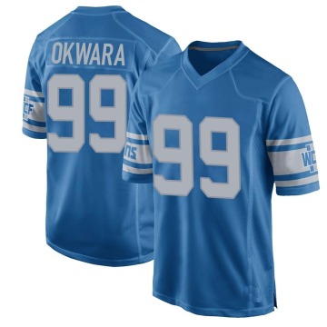 Julian Okwara Men's Blue Game Throwback Vapor Untouchable Jersey