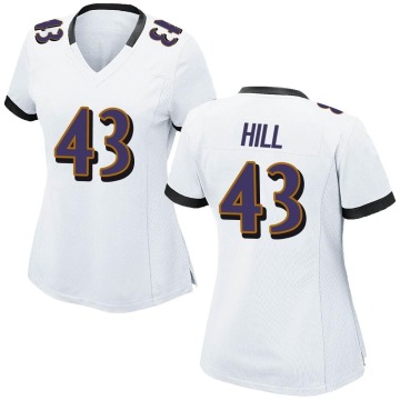 Justice Hill Women's White Game Jersey