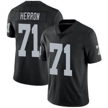 Justin Herron Men's Black Limited Team Color Vapor Untouchable Jersey
