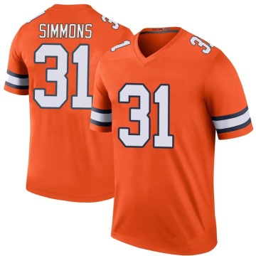 Justin Simmons Youth Orange Legend Color Rush Jersey