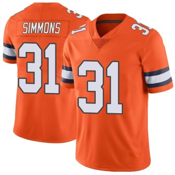 Justin Simmons Youth Orange Limited Color Rush Vapor Untouchable Jersey