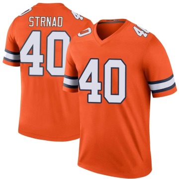 Justin Strnad Men's Orange Legend Color Rush Jersey