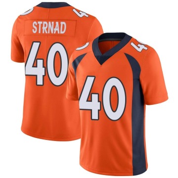 Justin Strnad Men's Orange Limited Team Color Vapor Untouchable Jersey